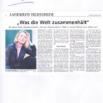 Artikel über die Lesereihe "Was die Welt zusammenhält"