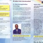 Flyer zur Lesereihe "Was die Welt zusammenhält"