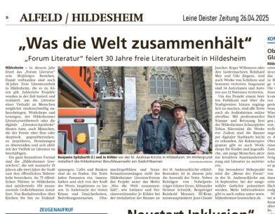 Ein Artikel aus der Leine-Deister-Zeitung vom 26.04.2025